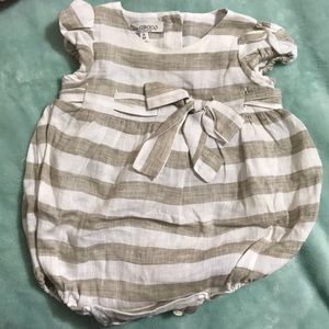 Abaco 100% Italiano linen romper 9m